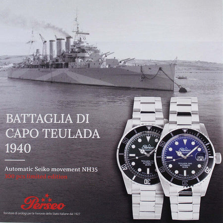 Orologio uomo automatico sub Perseo "Battaglia di Capo Teulada" verde