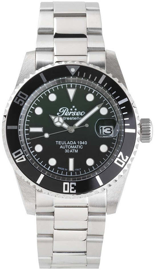 Orologio uomo automatico sub Perseo Battaglia di Capo Teulada verde