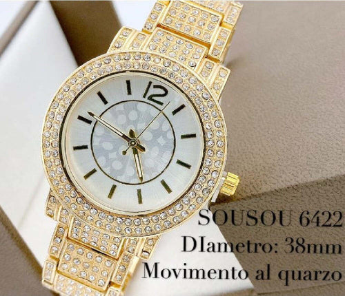 Orologio Da Polso Sousou 6422 Quarzo Brillantini Analogico Dorato Fondo Bianco Moda/Donna/Orologi/Orologi da polso Trade Shop italia - Napoli, Commerciovirtuoso.it