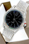 Orologio-Da-Polso-Sousou-6733-Donna-Quarzo-Acciaio-Brillantini-Silver-Fondo-Nero