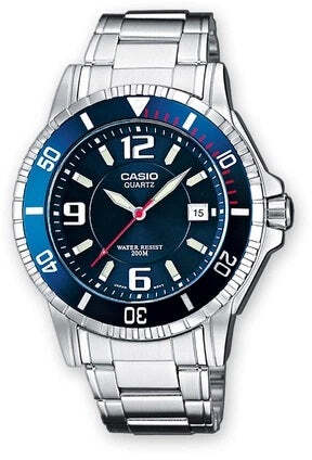 Orologio Da Polso Uomo Casio Mtd-1053d-2aves in Acciaio Inossidabile Chiusura One-Touch a 3 Pieghe