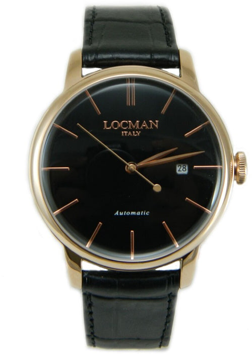 Locman 1960 orologio automatico solo tempo classico nero