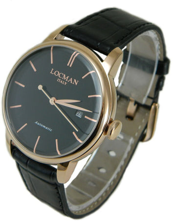 Locman 1960 orologio automatico solo tempo classico nero