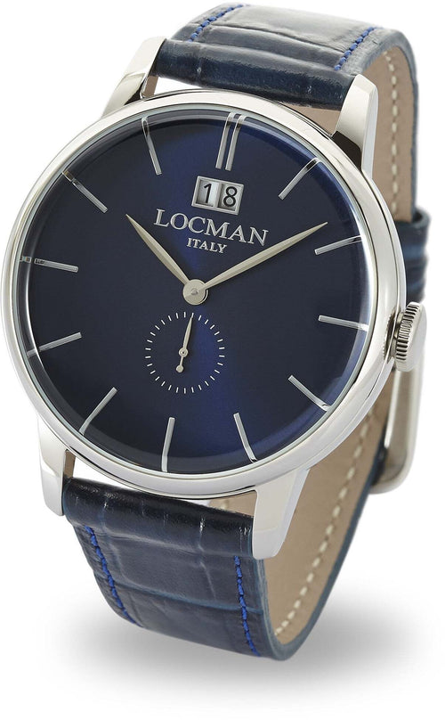 Locman 1960 orologio gran data classico blu