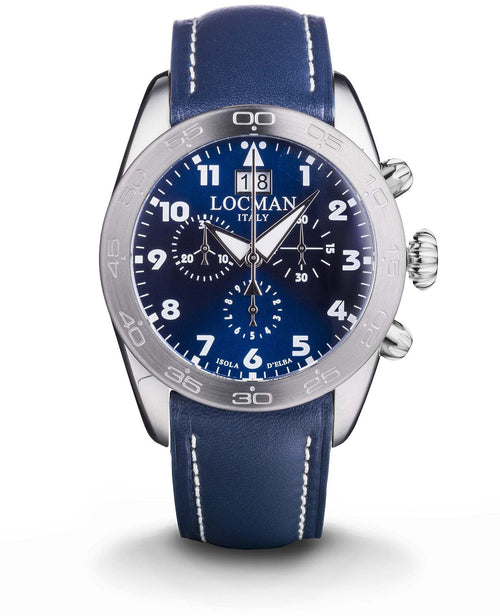 Locman Isola D'Elba orologio uomo cronografo blu