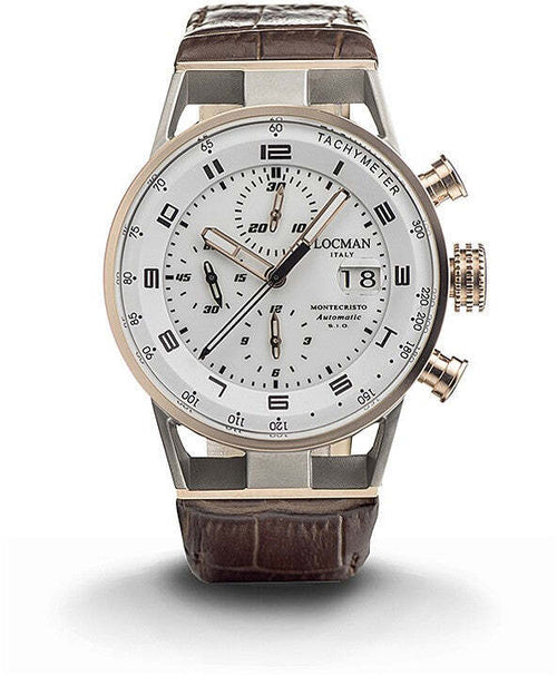 Locman Montecristo orologio cronografo meccanico automatico bianco
