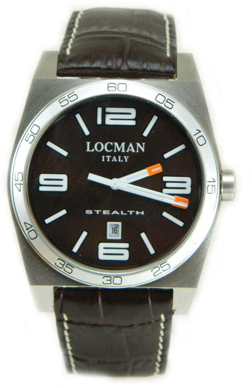 Locman orologio solo tempo Stealth marrone