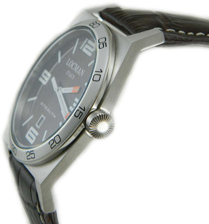 Locman orologio solo tempo Stealth marrone