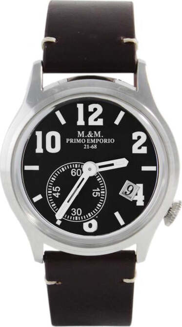 Orologio Da Polso Uomo M&m Primo Emporio Luxury 1021n Nero Cinturino in Marrone Orologio Analogico Quadrante Tondo Cassa Acciaio Inossidabile Resistente All'acqua Moda/Uomo/Orologi/Orologi da polso Milano Fashion Watch - Marcianise, Commerciovirtuoso.it
