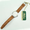 Orologio Da Polso Uomo Perseo Grande Settebello Carica Manuale Unitas 6376 Orologio Analogico Cassa in Acciaio E Quadrante Tondo Cinturino in Pelle Ansa Marrone