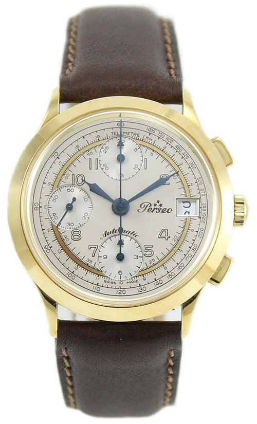Orologio Perseo uomo cassa in oro giallo con movimento automatico Valjoux ETA 7750