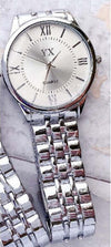 Orologio-Da-Polso-Yx-Uomo-Analogico-Quarzo-Elegante-Acciaio-Silver-Fondo-Silver