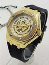 Orologio-Da-Polso-Zcc-4407-Uomo-Automatico-Elegante-Dorato-Bianco-Cinturino-Nero