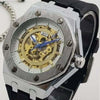 Orologio-Da-Polso-Zcc-4407-Uomo-Automatico-Elegante-Silver-Bianco-Cinturino-Nero