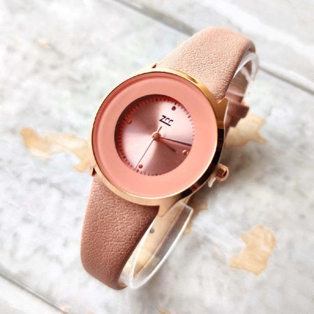Orologio Da Polso Zcc Analogico Elegante Casual Moda Con Cinturino In Pelle Rosa Moda/Donna/Orologi/Orologi da polso Trade Shop italia - Napoli, Commerciovirtuoso.it