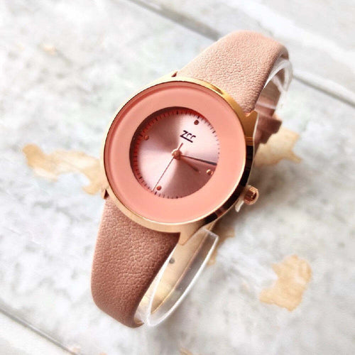 Orologio Da Polso Zcc Analogico Elegante Casual Moda Con Cinturino In Pelle Rosa Moda/Donna/Orologi/Orologi da polso Trade Shop italia - Napoli, Commerciovirtuoso.it