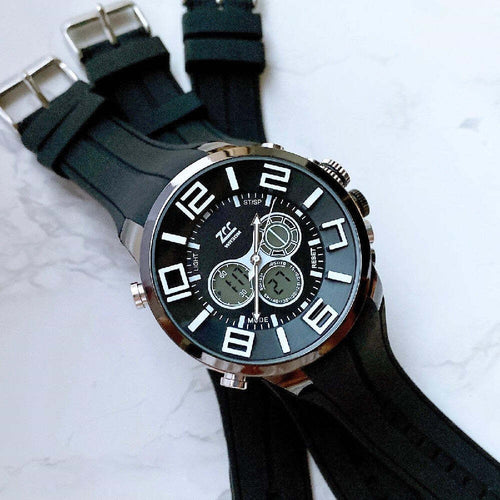 Orologio Da Polso Zcc Dual Time Analogico Digitale Da Uomo Sveglia Sport Nero Moda/Uomo/Orologi/Orologi da polso Trade Shop italia - Napoli, Commerciovirtuoso.it