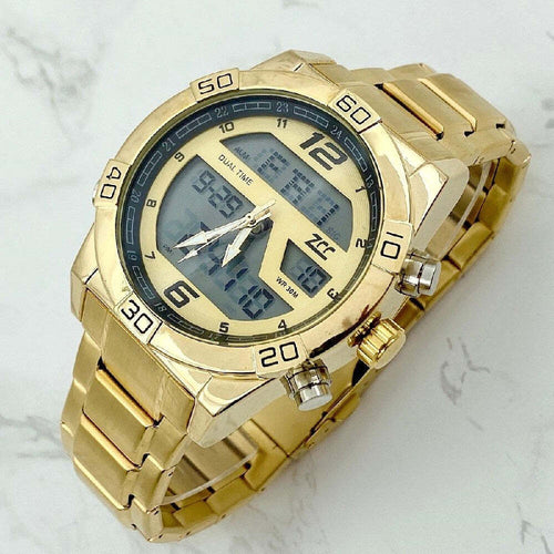 Orologio Da Polso Zcc Uomo Acciaio Dual Time Resistente All'acqua Wr 30m Dorato Abbigliamento e Accessori > Orologi e gioielli > Orologi Uomo Trade Shop italia - Napoli, Commerciovirtuoso.it
