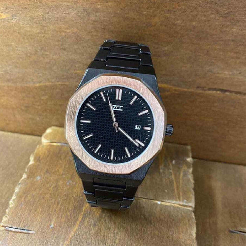 Orologio Da Polso Zcc Uomo Al Quarzo Data Elegante Nero Rose Gold Fondo Nero Moda/Uomo/Orologi/Orologi da polso Trade Shop italia - Napoli, Commerciovirtuoso.it