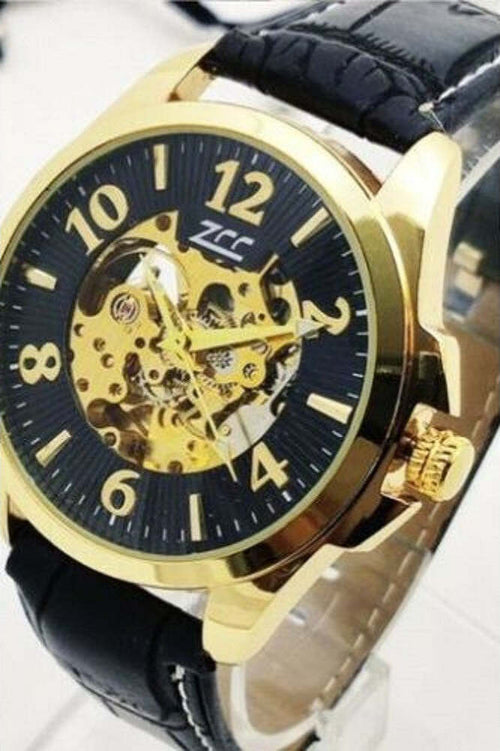 Orologio Da Polso Zcc Uomo Automatico Cinturino Pelle Moda Casual Dorato Nero Abbigliamento e Accessori > Orologi e gioielli > Orologi Uomo Trade Shop italia - Napoli, Commerciovirtuoso.it
