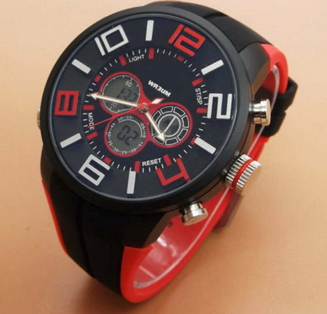 Orologio Da Polso Zcc Uomo Dual Time Analogico Digitale Sveglia Sport Rosso Nero Moda/Uomo/Orologi/Orologi da polso Trade Shop italia - Napoli, Commerciovirtuoso.it