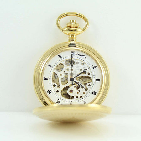 Orologio da tasca dorato meccanico carica manuale