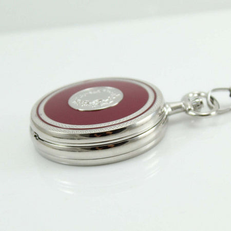 Orologio da tasca Lowell movimento meccanico a carica manuale cassa decorata con smalto rosso