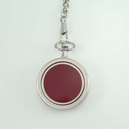 Orologio da tasca Lowell movimento meccanico a carica manuale cassa decorata con smalto rosso