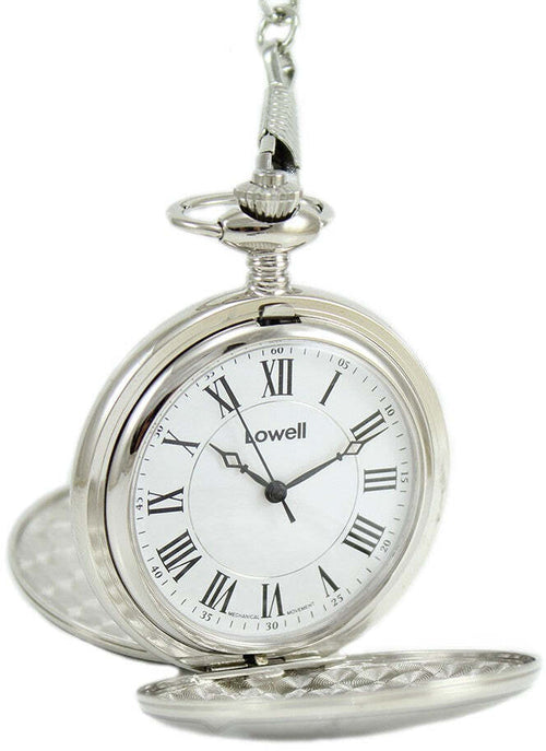 Orologio da tasca Lowell carica manuale doppia cassa fondello interno per incisione