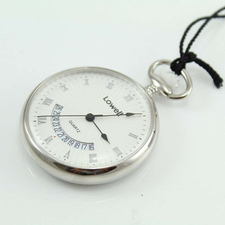 Orologio da tasca Lowell al quarzo con datario cassa lucida 42 mm