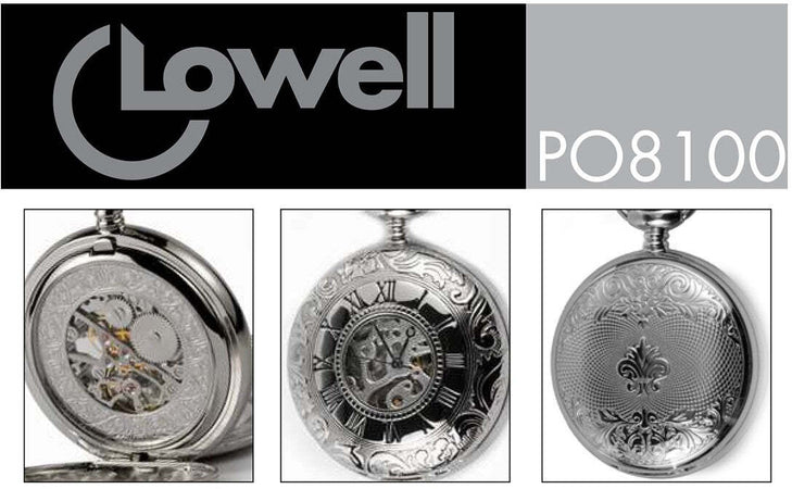 Orologio da tasca Meccanico carica manuale Lowell con movimento a vista Kenneth