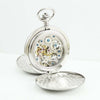 Orologio da tasca Movimento meccanico carica manuale Dual time fasi giorno/notte