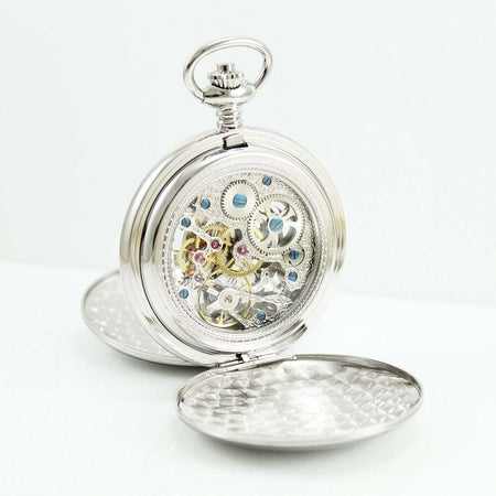Orologio da tasca Movimento meccanico carica manuale Dual time fasi giorno/notte