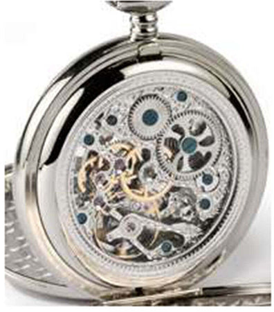 Orologio da tasca Movimento meccanico carica manuale Dual time fasi giorno/notte