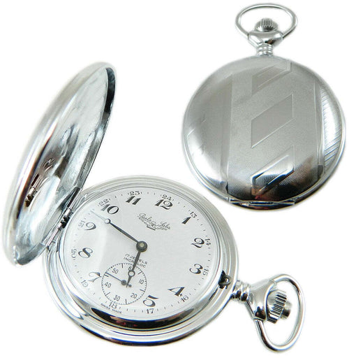 Orologio tasca acciaio savonette lavorato carica manuale personalizzabile