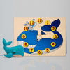 Orologio Didattico Balena Da Appendere Cameretta Bambini