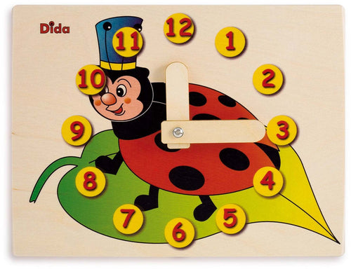 Orologio Didattico Coccinella Bambini per Imparare a Leggere Le Ore