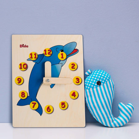 Orologio Didattico Delfino Bambini per Imparare a Leggere Le Ore