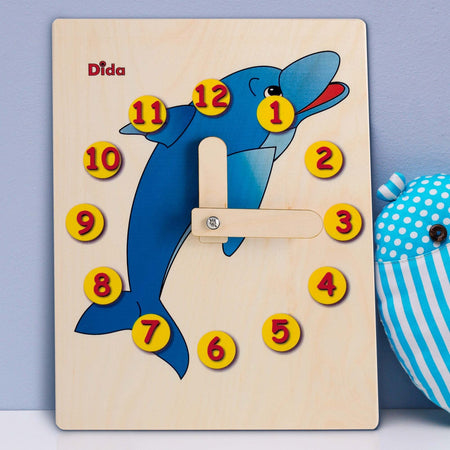 Orologio Didattico Delfino Bambini per Imparare a Leggere Le Ore