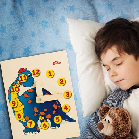 Orologio Didattico Dinosauro Bambini per Imparare a Leggere Le Ore
