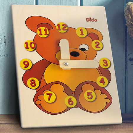 Orologio Didattico Orso Bambini per Imparare a Leggere Le Ore