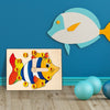 Orologio Didattico Pesce Bambini per Imparare a Leggere Le Ore