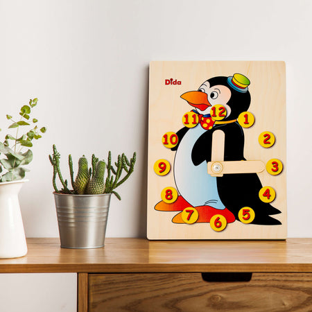 Orologio Didattico PinguinoBambini per Imparare a Leggere Le Ore