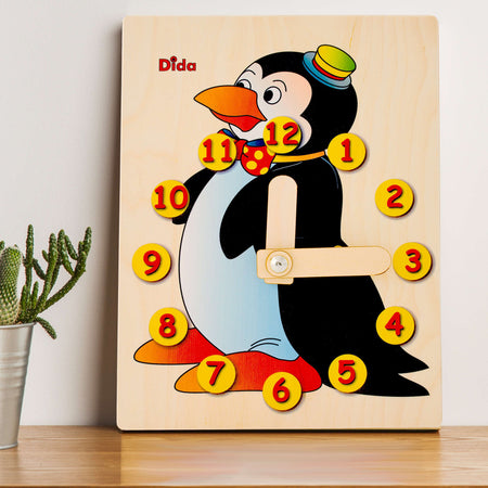Orologio Didattico PinguinoBambini per Imparare a Leggere Le Ore