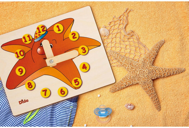 Orologio Didattico Stella Marina Bambini per Imparare a Leggere Le Ore
