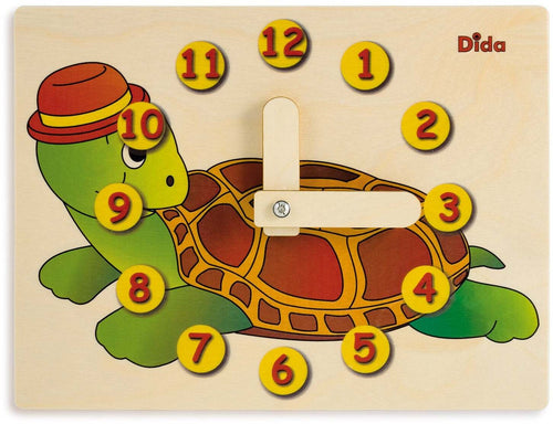 Orologio Didattico Tartaruga Bambini per Imparare a Leggere Le Ore