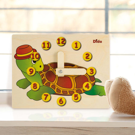 Orologio Didattico Tartaruga Bambini per Imparare a Leggere Le Ore