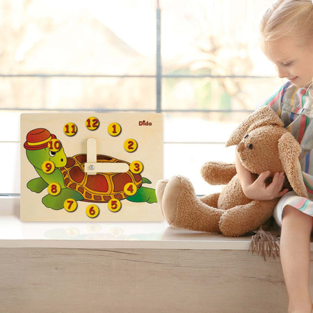 Orologio Didattico Tartaruga Bambini per Imparare a Leggere Le Ore