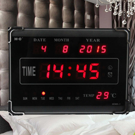 OROLOGIO DIGITALE A LED CON DATARIO TEMPERATURA ORARIO SVEGLIA A PARETE MURO Casa e cucina/Decorazioni per interni/Orologi/Sveglie Trade Shop italia - Napoli, Commerciovirtuoso.it