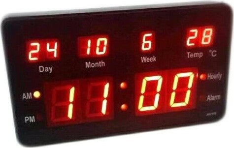 Derkiewn Sveglia Digitale, Grande Schermo A Specchio LED Da 7'', 2 Luminosità, 12/24 Ore, Temperatura, Data, Snooze, Alimentazione USB, Funzione Di Memoria (verde